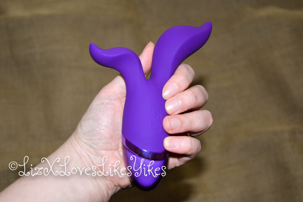 Aura Duo by Calexotics held in my hand Picture as illustration for review by Liz BlackX