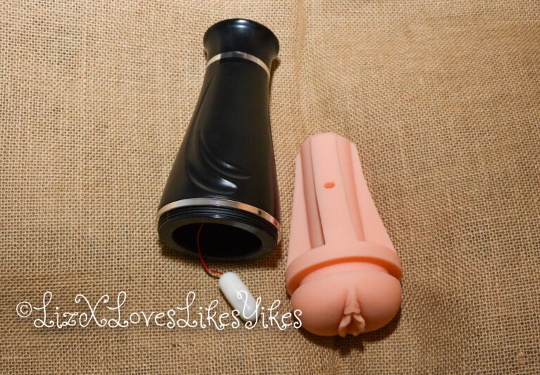 BestVibe Review of Vibrating Double Labia Male Masturbator The full masturbator is shown here Copyright Liz BlackX