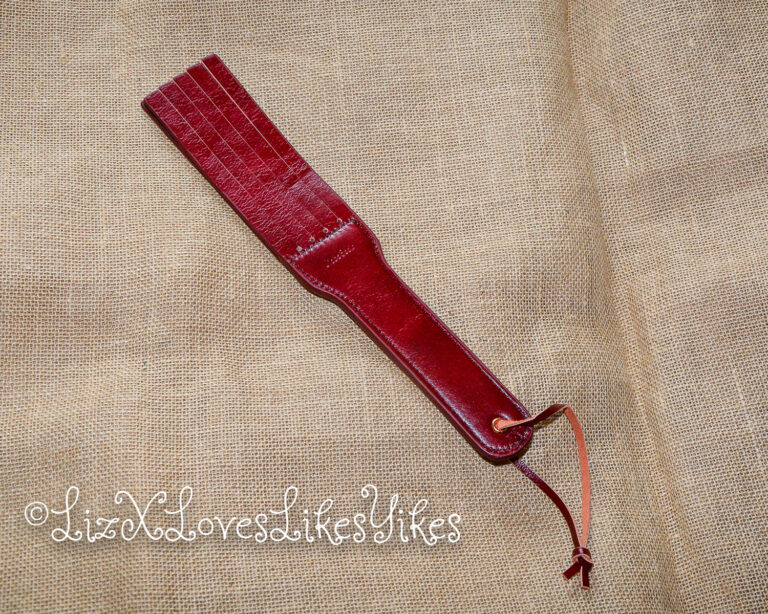 Review of Liebe Seele Wine Red - Leather Split Tawse Paddle Copyright Liz BlackX