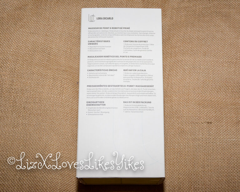 Review of the Lora diCarlo G-Spot Vibrator - Onda Copyright Lizxlikes.com
