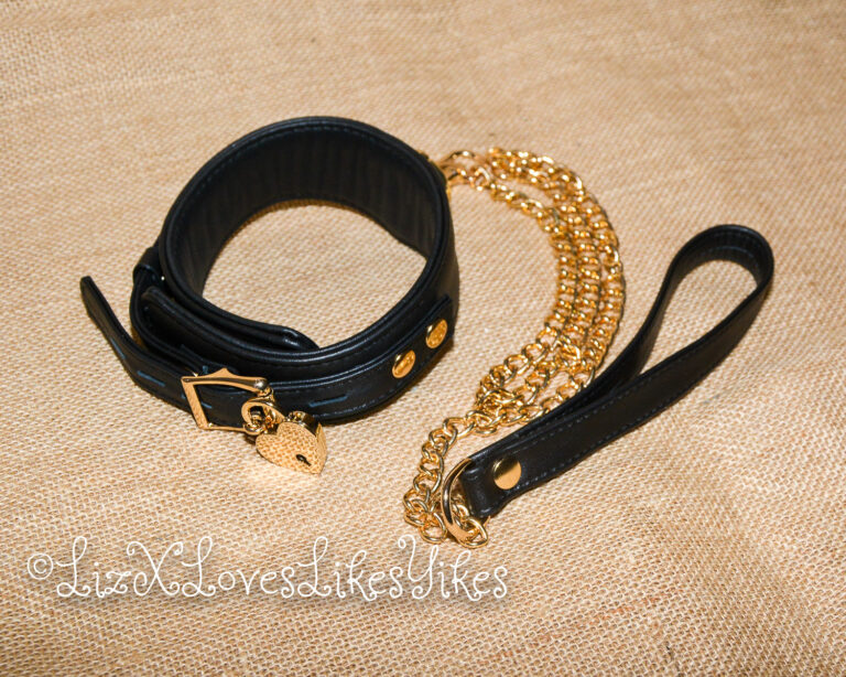Review of Liebe Seele Dark Secret Deluxe Curved Collar with Chain Leash and Lock Copyright Liz BlackX
