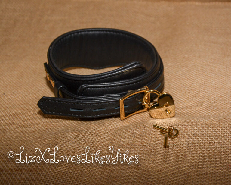 Review of Liebe Seele Dark Secret Deluxe Curved Collar with Chain Leash and Lock Copyright Liz BlackX