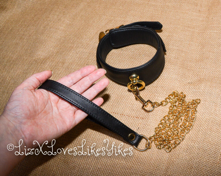 Review of Liebe Seele Dark Secret Deluxe Curved Collar with Chain Leash and Lock Copyright Liz BlackX