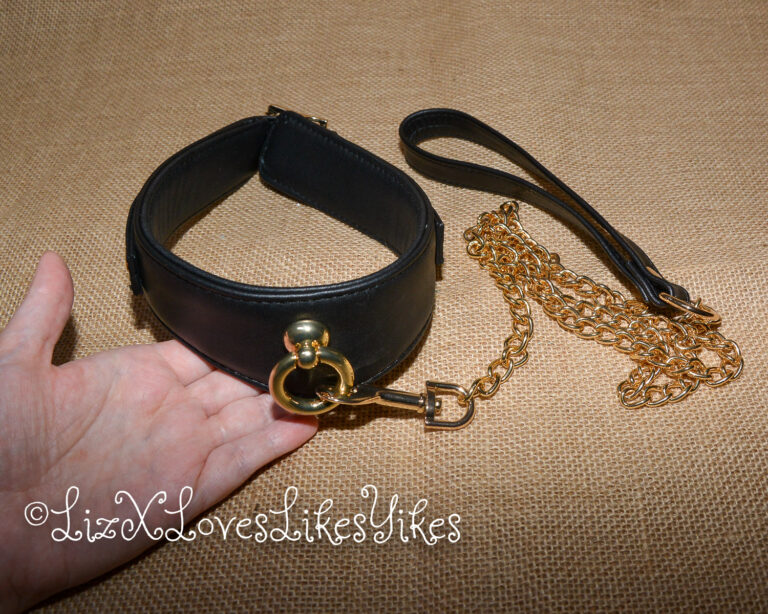Review of Liebe Seele Dark Secret Deluxe Curved Collar with Chain Leash and Lock Copyright Liz BlackX