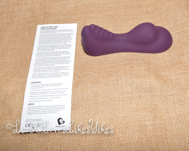 Review of Ruby Glow Ride On External Hands-Free Vibrator Copyright Liz BlackX