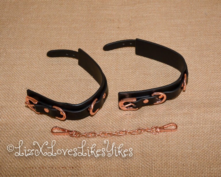 Review of Bondage Couture Vegan Leather Wrist Cuffs Copyright Liz BlackX