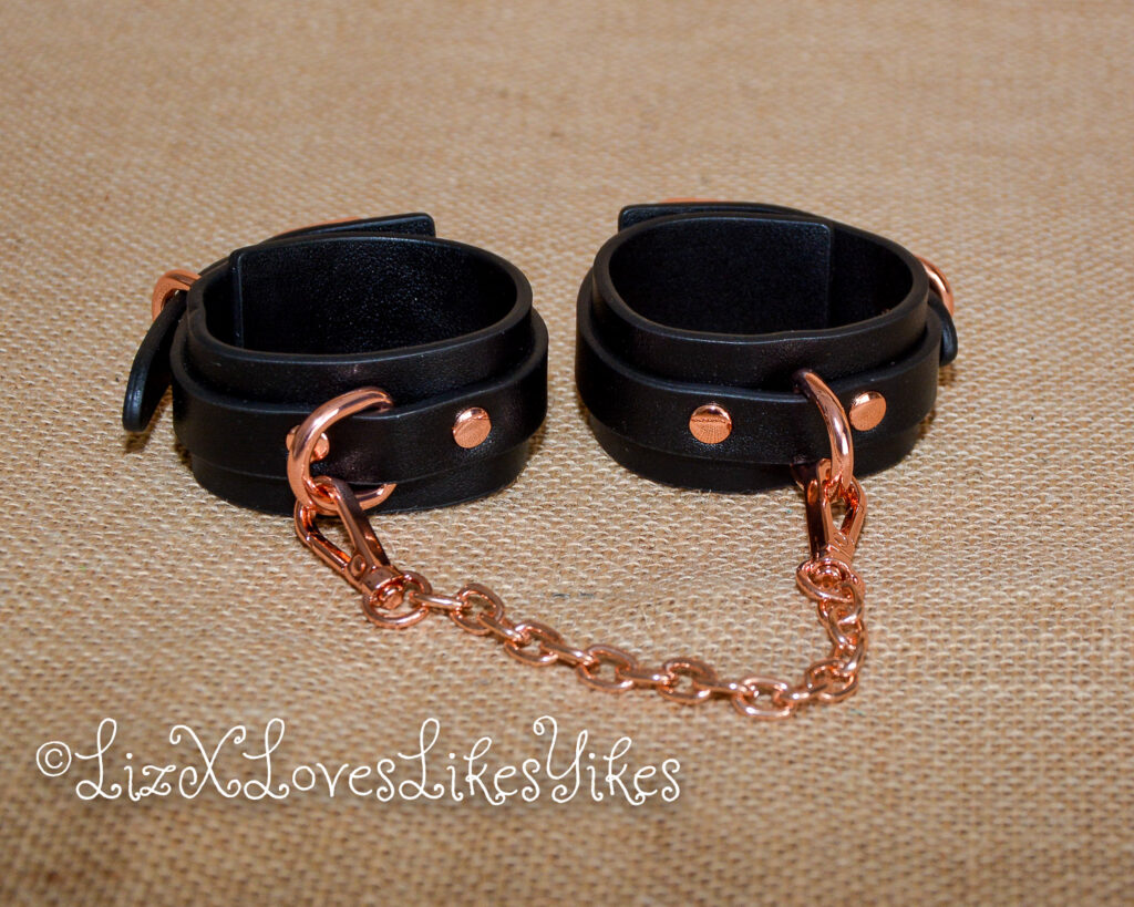 Review of Bondage Couture Vegan Leather Wrist Cuffs Copyright Liz BlackX