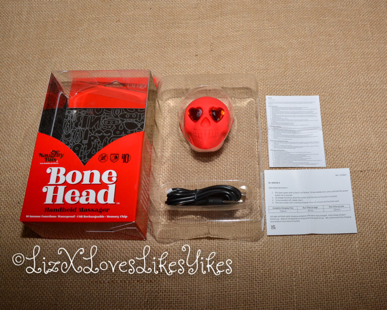 Review of Naughty Bits Bone Head Skull Shaped External Vibrator Copyright Liz BlackX