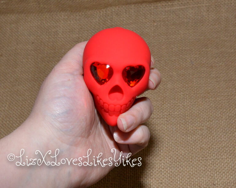 Review of Naughty Bits Bone Head Skull Shaped External Vibrator Copyright Liz BlackX