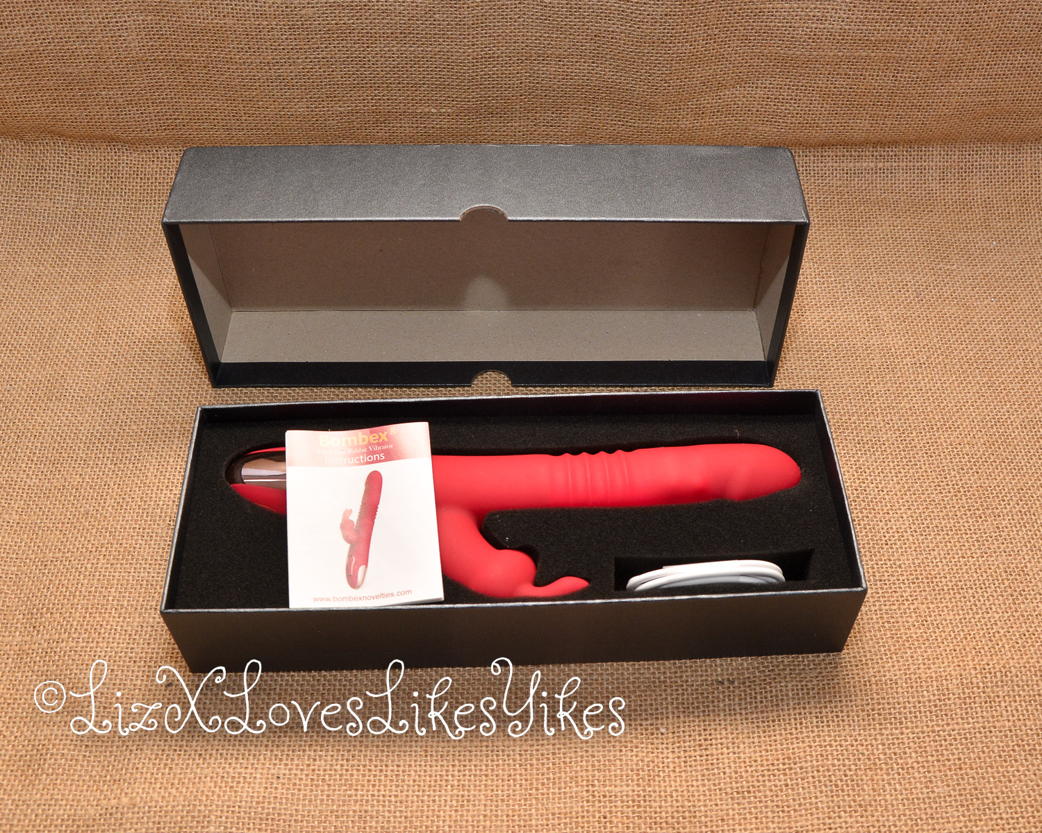Review of Bumpy Bunny Thrusting Vibrator by Bombex.com Copyright Liz BlackX