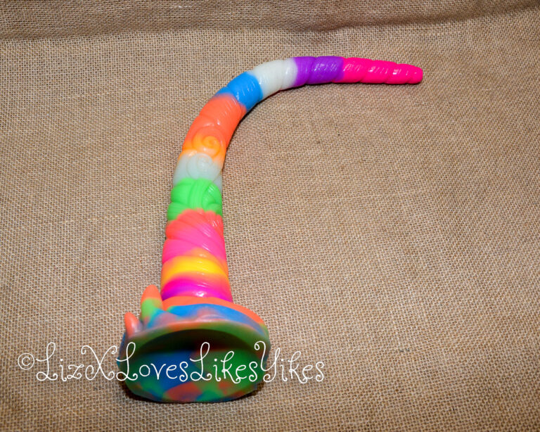 The full product. Review of the Depth Training Unicorn Tentacle Anal Dildo Luminous BigShocked.com Copyright Liz BlackX