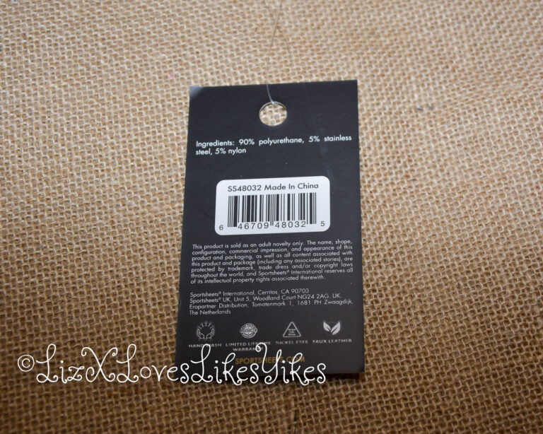 Review of the Saffron Vegan Leather Loop Paddle by Sportsheets Copyright Liz BlackX