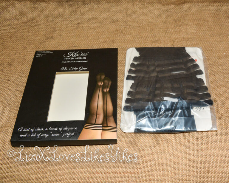 Review of Kix'ies Lois Silky Sheer Black with Back Seam Thigh Highs (sizes A-D)