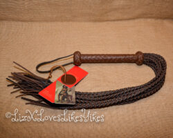 Review of the Equestrian Leather Cat o'nine tails Flogger by Liebe Seele Copyright Liz BlackX