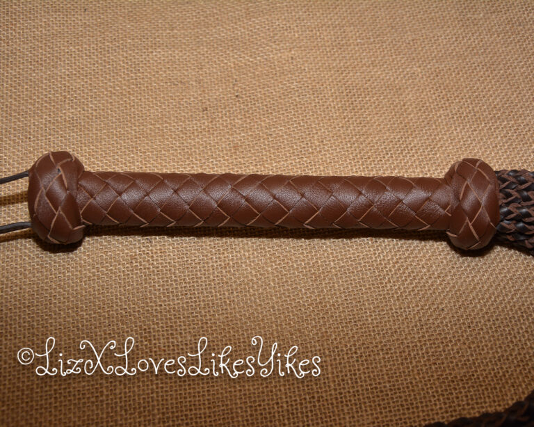 Review of the Equestrian Leather Cat o'nine tails Flogger by Liebe Seele Copyright Liz BlackX