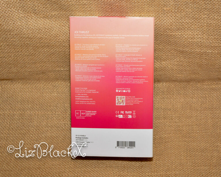 Review of the Joi Thrust by HoneyPlayBox Copyright Liz BlackX