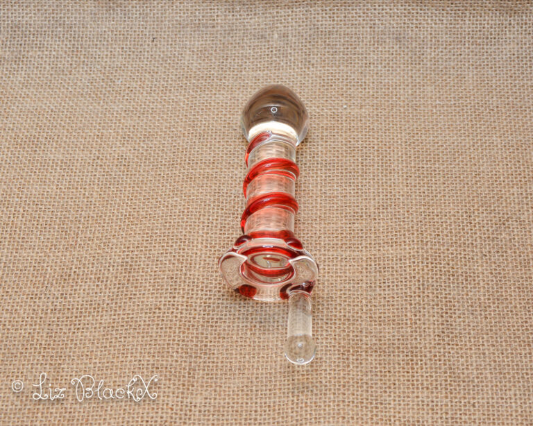 Clear Pleasure: Funzze Glass Dildo's Seductive Rotary Surprise Copyright Liz BlackX