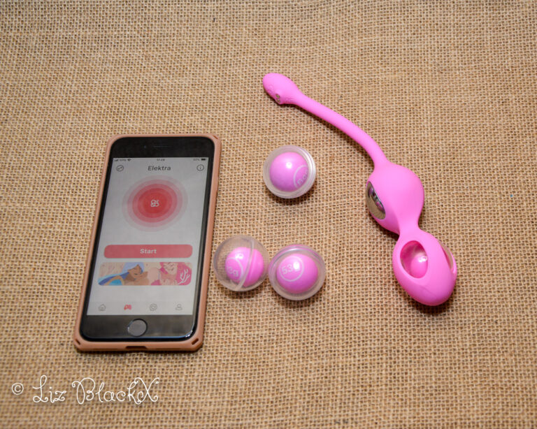HoneyPlayBox Elektra E-stim Kegel Trainer Set Review: Get Charged Up with this Device! Copyright Liz BlackX