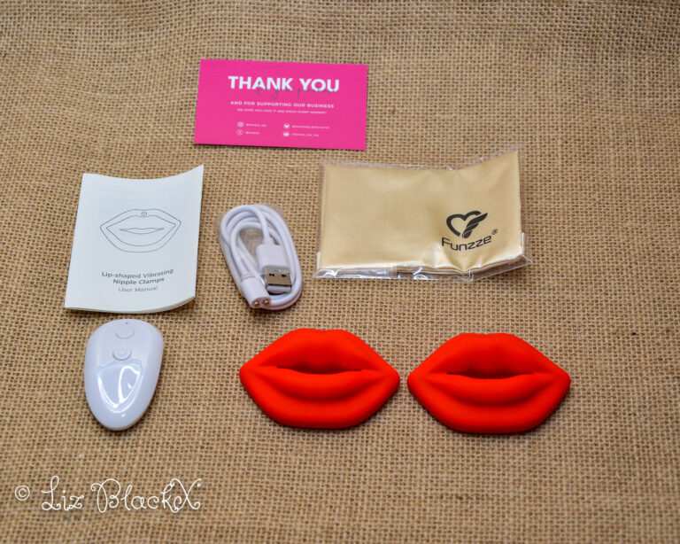 Lip-Shaped Nipple Clamps by Funzze: A Playful BDSM Toy Review Copyright Liz BlackX