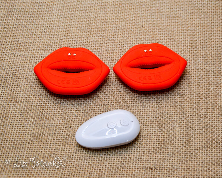 Lip-Shaped Nipple Clamps by Funzze: A Playful BDSM Toy Review Copyright Liz BlackX